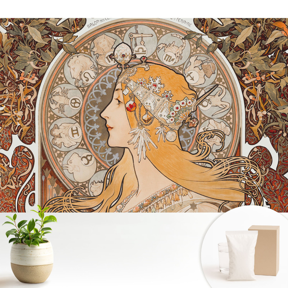 Modern tapéta Nő és a zodiákus szimbólumok