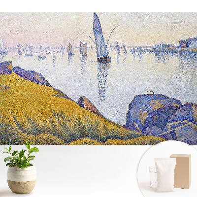 Tapéta Tengerparti táj vitorlásokkal