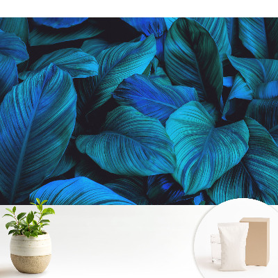 Modern tapéta Kék levelek természet mélysége