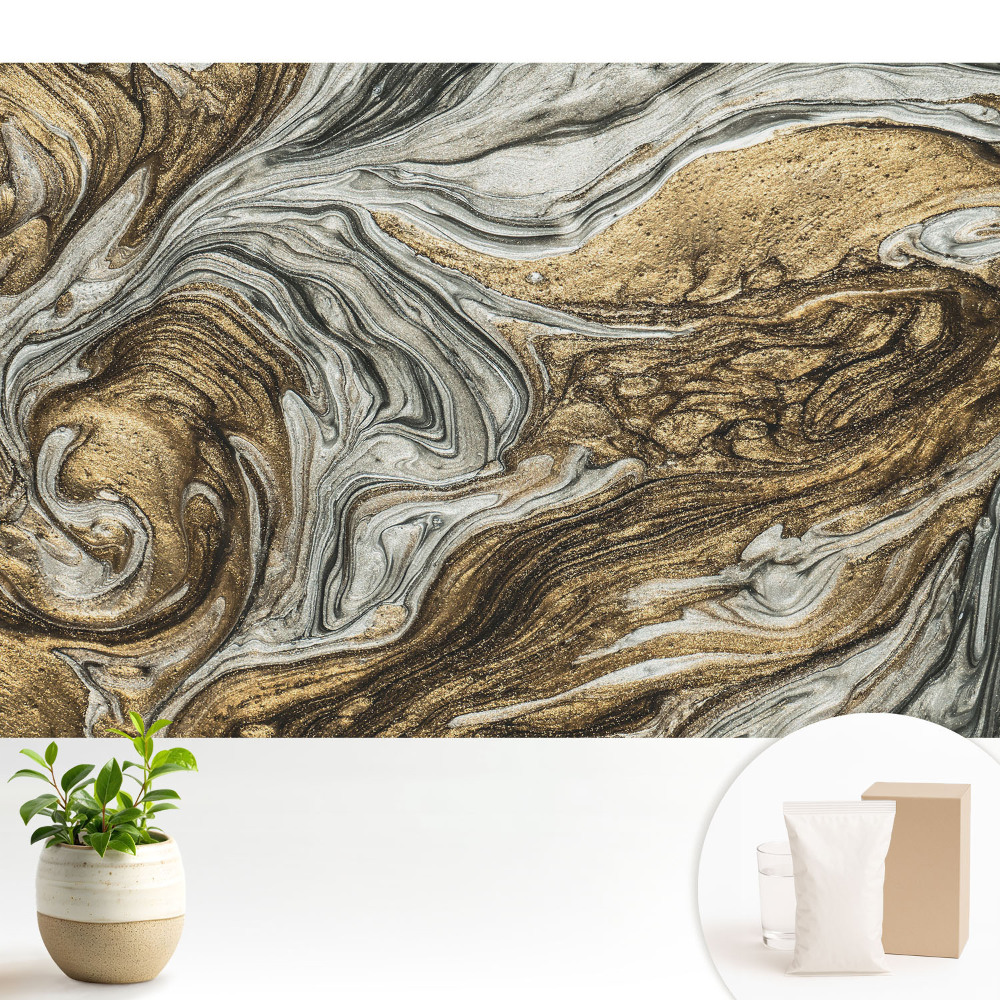 Dekor tapéta Absztrakt örvények és hullámok meleg árnyalatokban