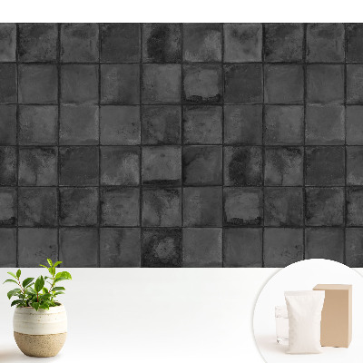 Dekor tapéta Szürke téglalap alakú csempe geometrikus mintával