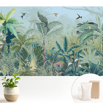 Dekor tapéta Egy egzotikus dzsungel tele zöld növényzettel