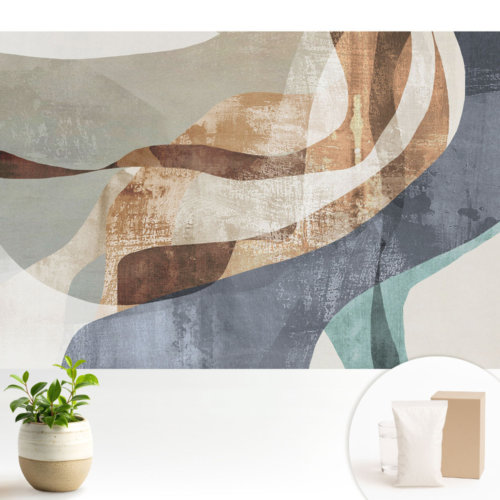 Dekor tapéta Színes, hullámos absztrakt formák