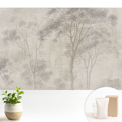 Dekor tapéta Finom fák bézs háttérrel