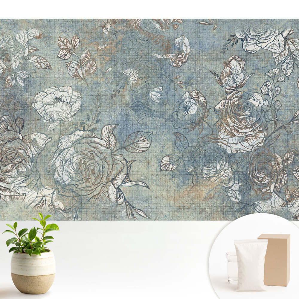 Modern tapéta Rusztikus virágmintás