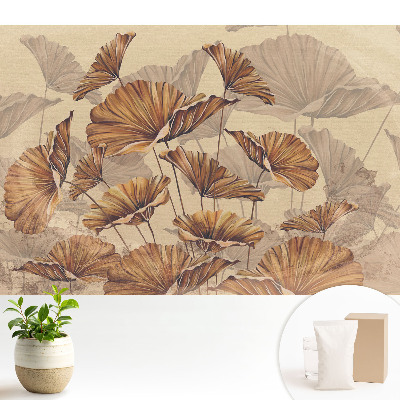 Modern tapéta Rusztikus levelek meleg színekben