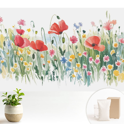 Modern tapéta Virágok a réten pasztell színek természet