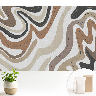 Modern tapéta Absztrakt vonalak földszínekben