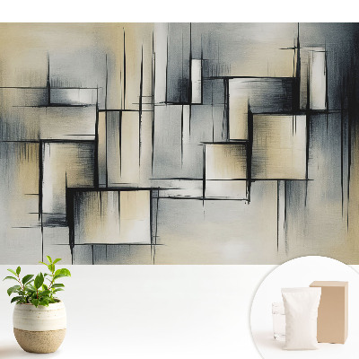 Modern tapéta Modern geometria szürke árnyalatokban