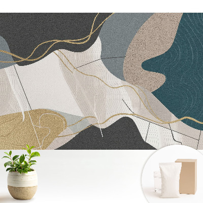 Tapéta Absztrakt geometrikus minta tompa színekben