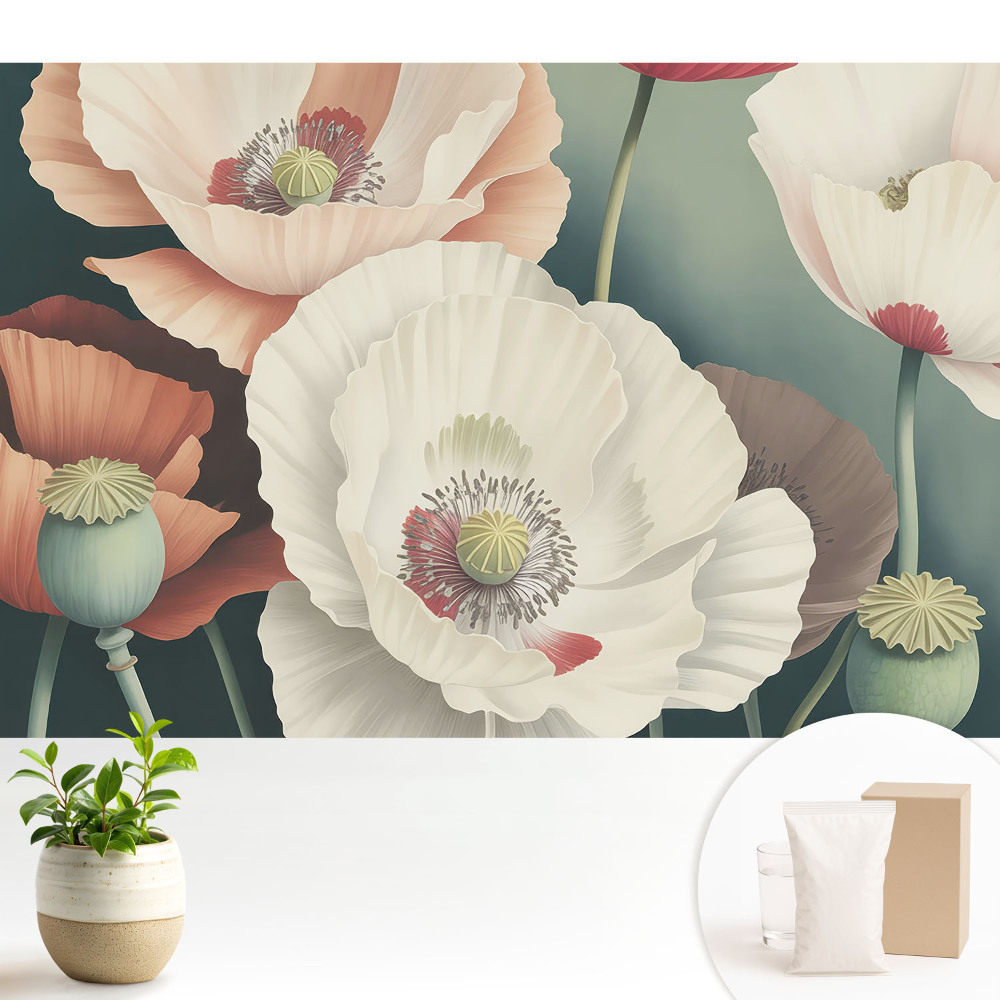 Dekor tapéta Pipacsvirágok finom elegancia