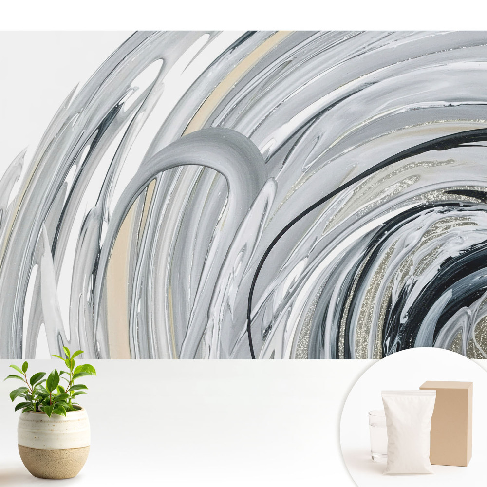 Modern tapéta Elegancia a szürke árnyalataiban