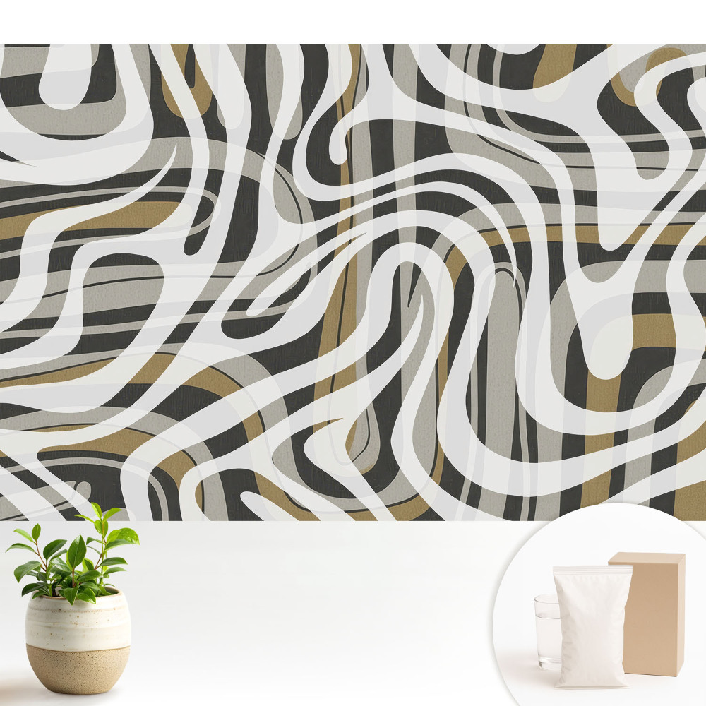 Modern tapéta Kifejező vonalak, meleg árnyalatok, absztrakció