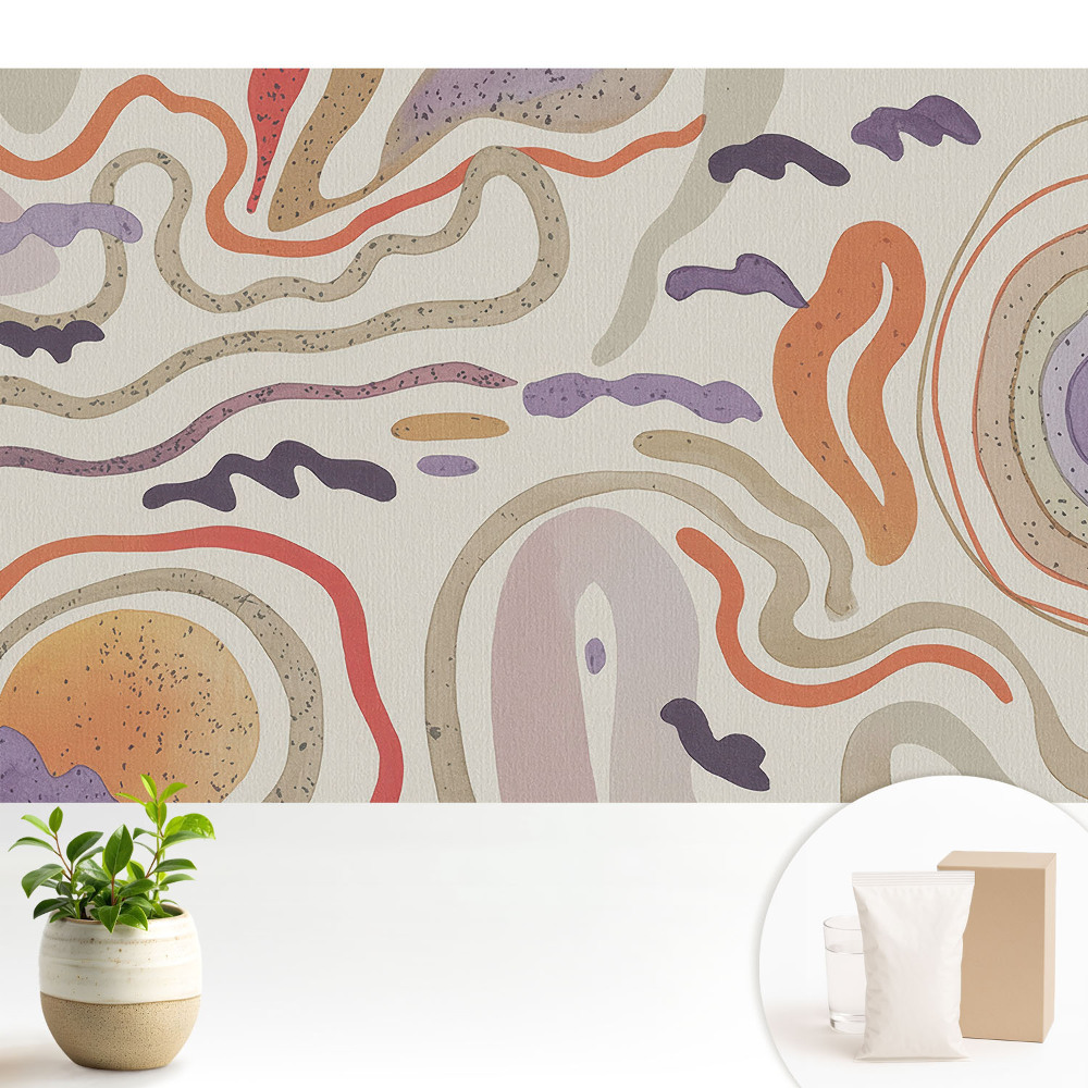 Modern tapéta Színes absztrakt vonalak és formák