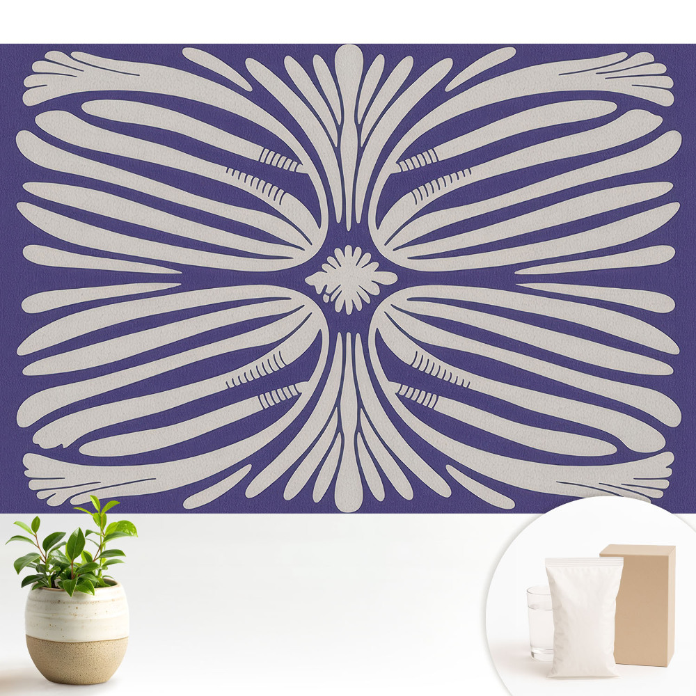 Tapéta Szimmetrikus virágmotívumok lilán