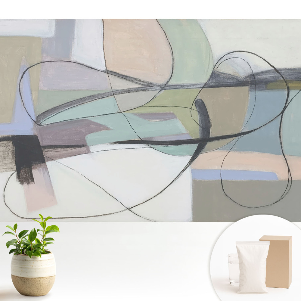 Tapéta Absztrakt pasztellszínek és bonyolult vonalak