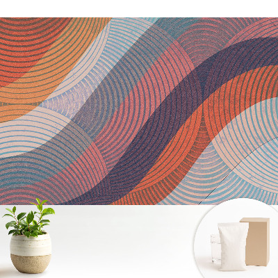 Tapéta Színes hullámos vonalak absztrakt