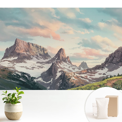 Dekor tapéta Festői hegyi tájak felhőkkel