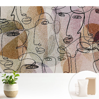 Dekor tapéta Absztrakt arcok modern stílusban