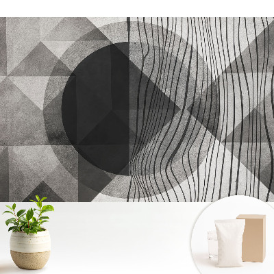Modern tapéta Stílusos geometrikus minták szürke árnyalatokban
