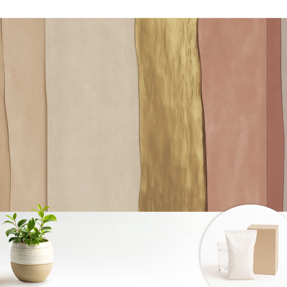 Modern tapéta Függőleges csíkok bézs és barna árnyalatokban