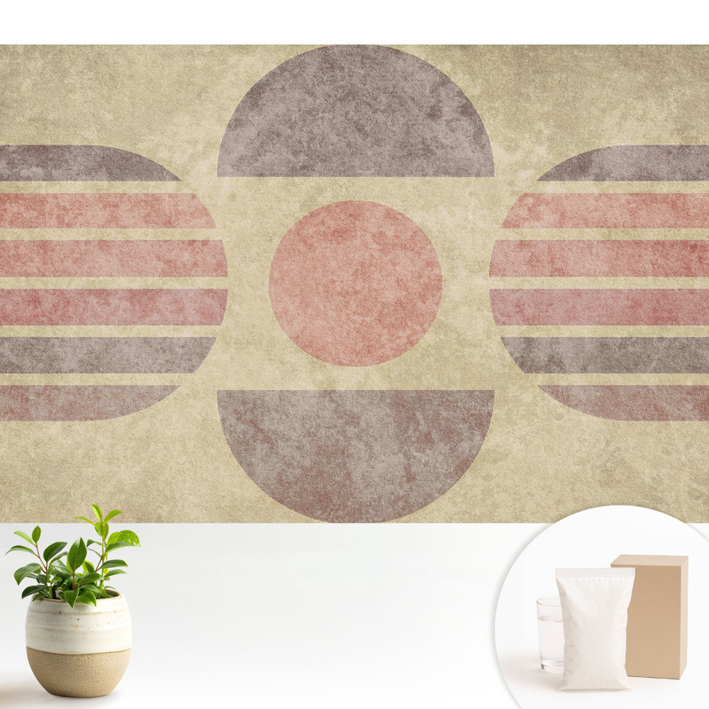 Tapéta Retro geometrikus minta pasztell színekben