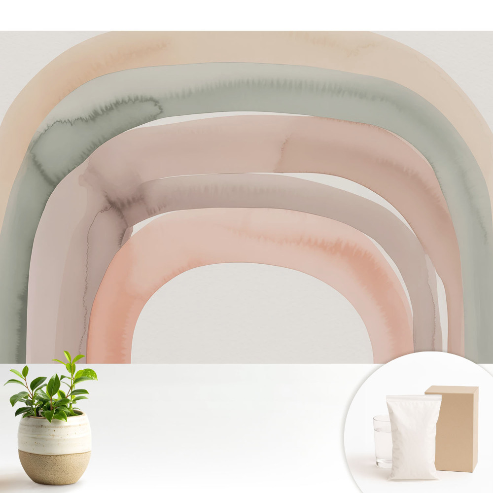 Dekor tapéta Pasztell ívek relaxációs finomság