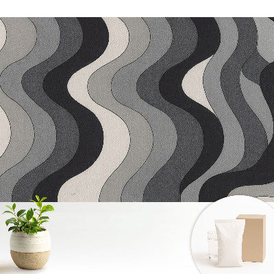 Modern tapéta Modern hullámos minta szürke árnyalatokban