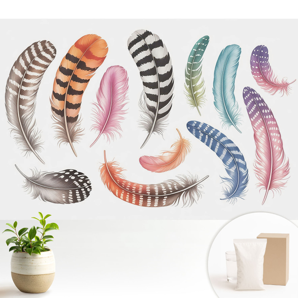 Tapéta Színes tollak modern dizájnnal