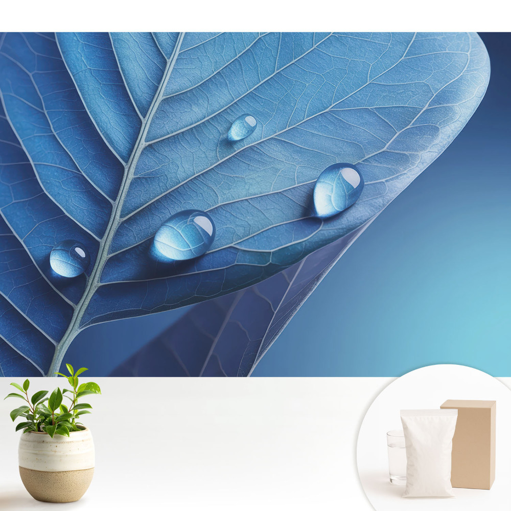 Modern tapéta Absztrakt levél vízcseppekkel