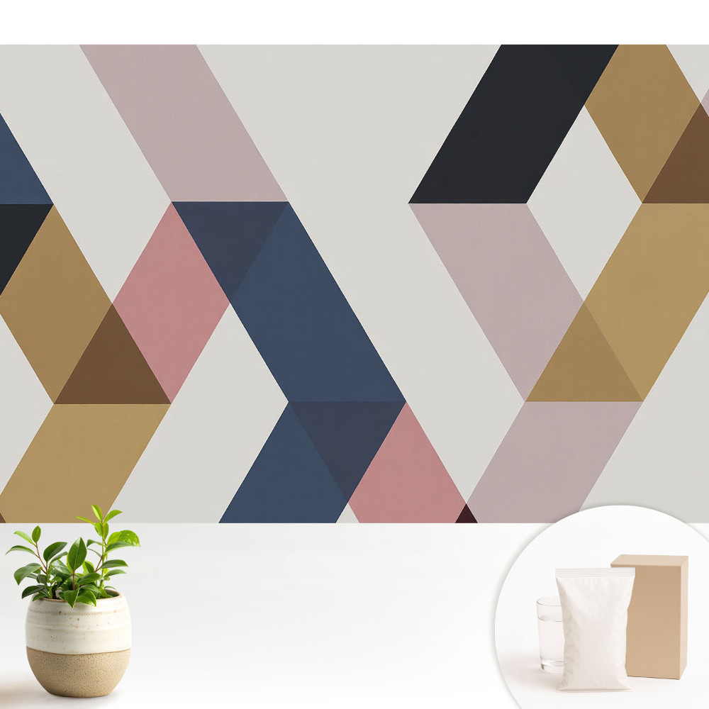 Tapéta Geometrikus alakzatok finom pasztellben