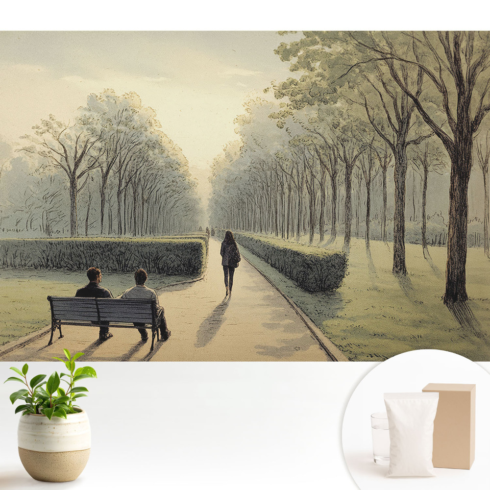 Dekor tapéta Egy csendes séta a parkban