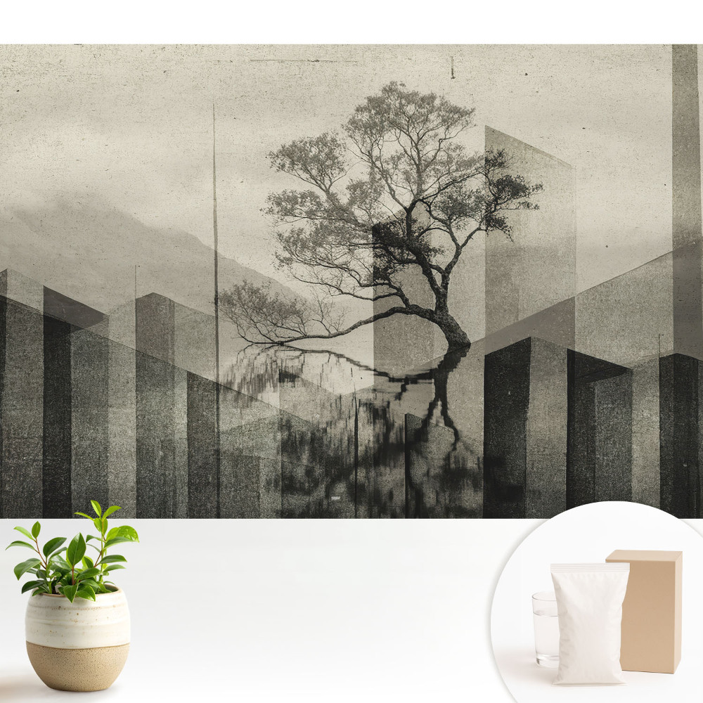 Modern tapéta Egy fa a városképben