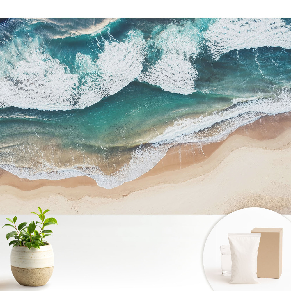 Tapéta Óceán hullámai és aranypart