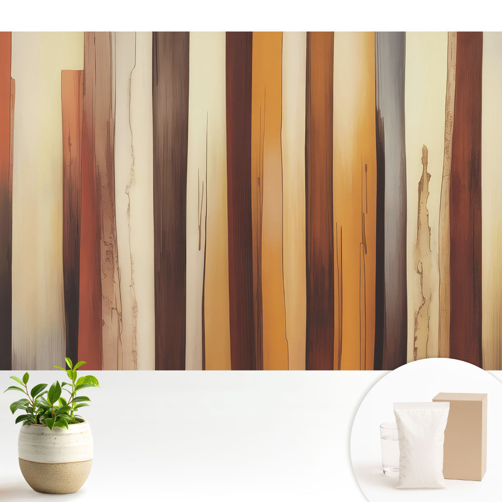 Modern tapéta Meleg árnyalatú függőleges csíkok
