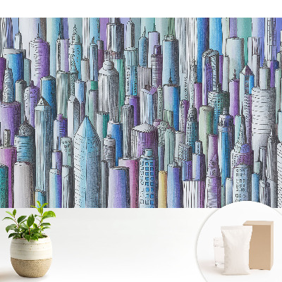 Tapéta A metropolisz színes felhőkarcolói