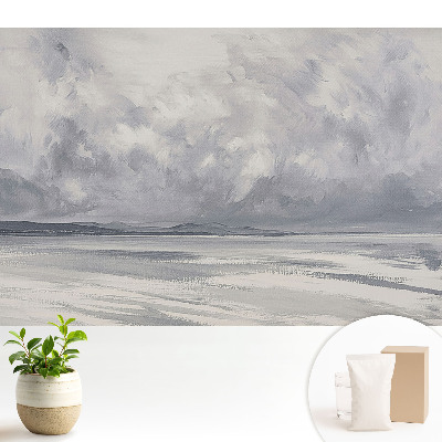 Modern tapéta Sötét felhők a nyugodt tenger felett