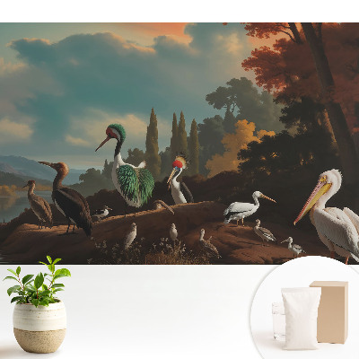 Tapéta A madarak a víz felett szebbek, mint egy álom