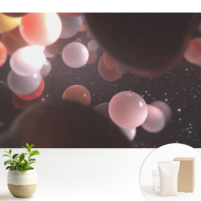 Dekor tapéta Színes, átlátszó absztrakt golyók.