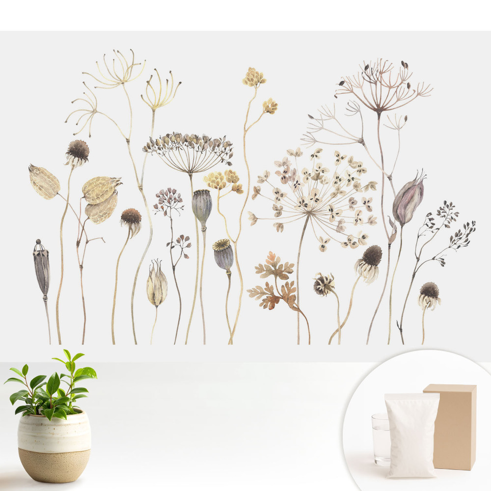 Tapéta Szárított növények rusztikus kompozíciója