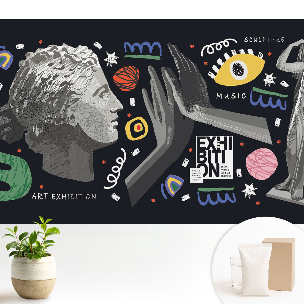 Modern tapéta Absztrakt művészet és zenei motívum