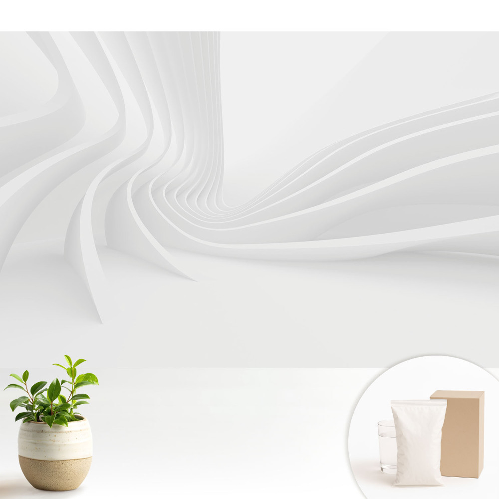 Dekor tapéta Fehér hullámos vonalak modern elegancia