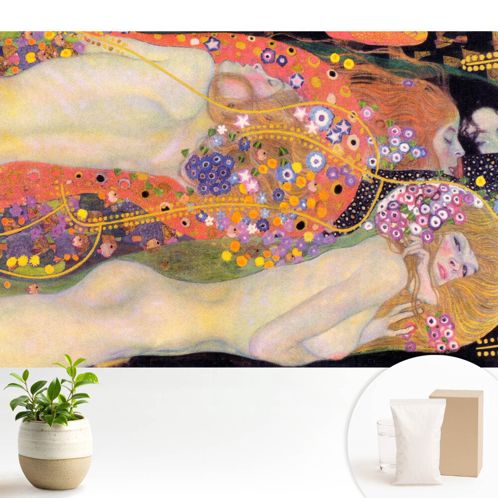 Modern tapéta Színes virágok fantáziafigurák