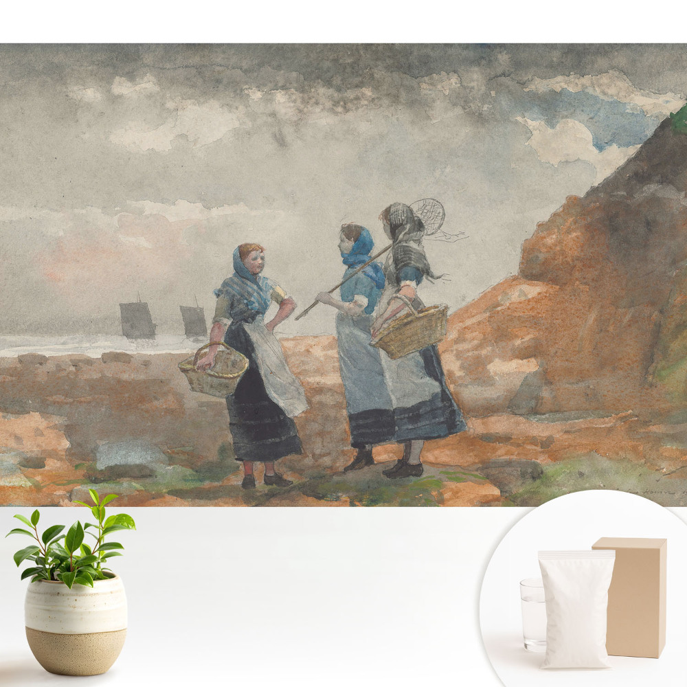 Tapéta Nők a tengerparton népviseletben