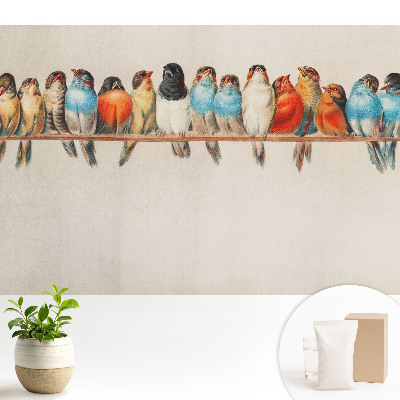 Modern tapéta Színes madarak egy ágon klasszikus stílusban