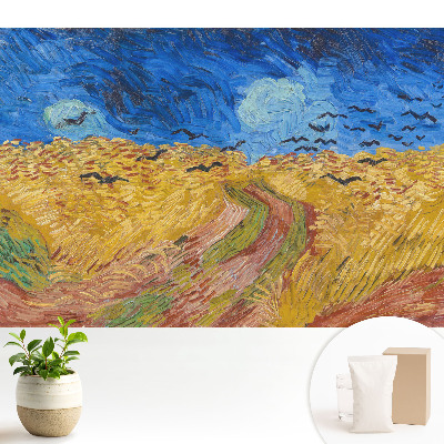 Modern tapéta Élénk színű madarak integetnek a gabonafélék között