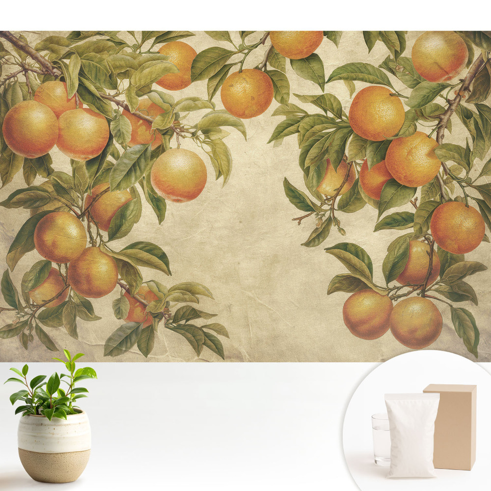 Modern tapéta Finom ágak tele citrusfélékkel