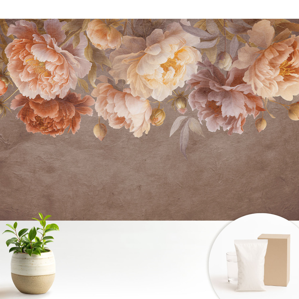 Tapéta Romantikus virágmotívumok klasszikus stílusban.