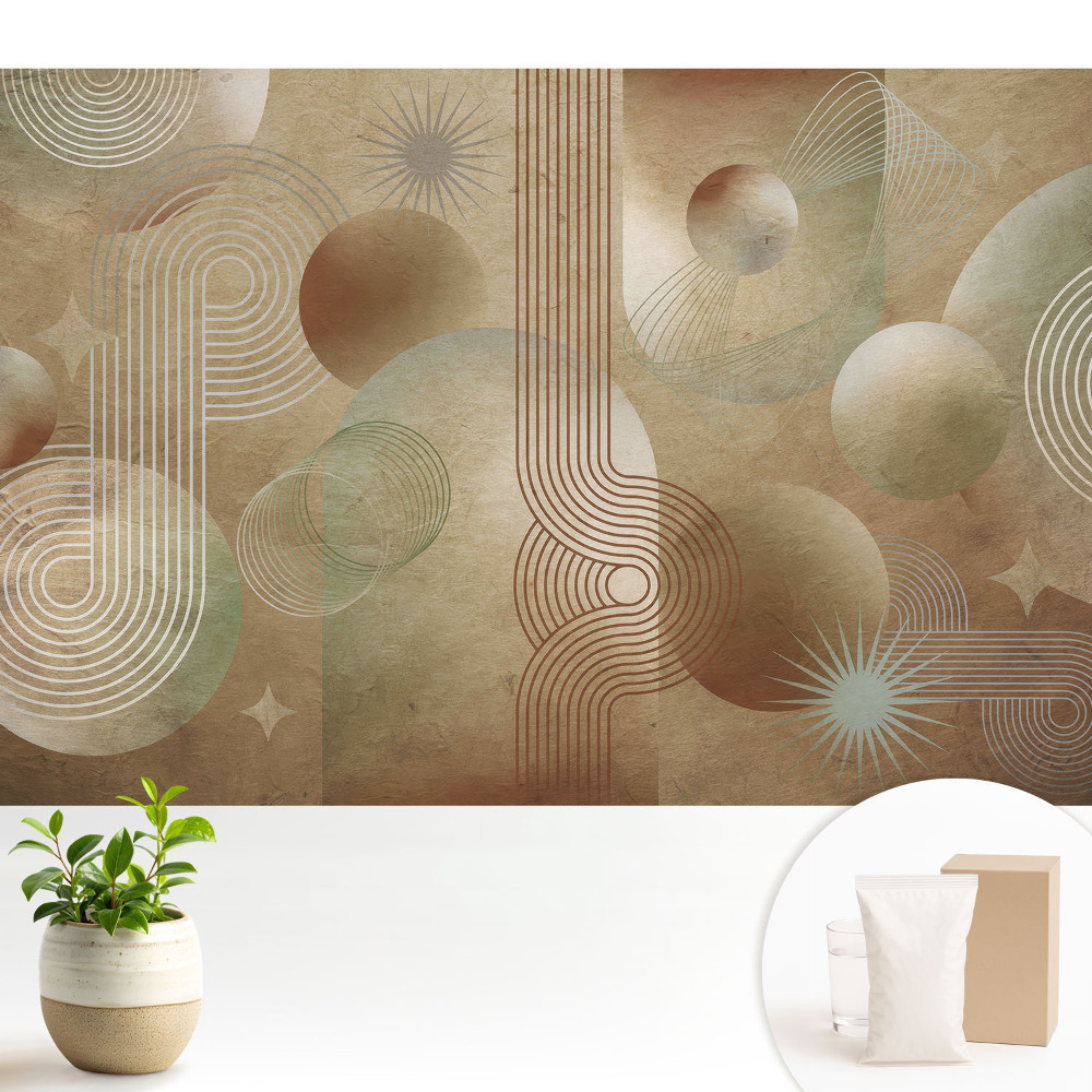 Dekor tapéta Absztrakt retro geometrikus kompozíció