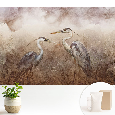 Tapéta Két daru finom színekben